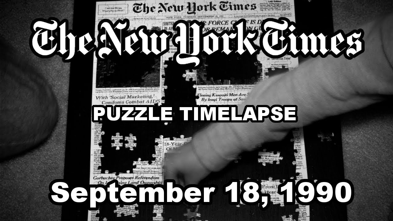 New York Times - Newspaper Puzzle Timelapse - Front Page