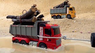 Download lagu Mainan mobil polisi menyelamatkan mainan truk sampah dan kesenangan binatang - cerita mobil mainan mp3