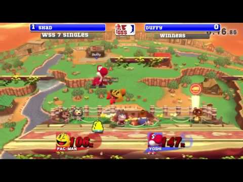 WSS 7 Singles - Shad (Pacman) vs Duffy (Yoshi) - SSB4 WR3 - Smash 4 - Smash for Wii U