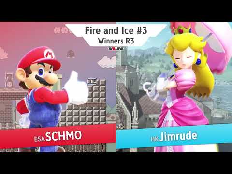 Schmo (Mario, Luigi) vs Jimrude (Peach) - Fire and Ice #3 Winners Round 3