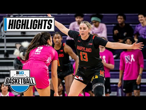 Maryland at Northwestern | Highlights | Big Ten Women's Basketball  | Feb. 9, 2023