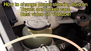 How to change Toyota and Lexus power steering fluid in cars, same steps applies to other cars.
