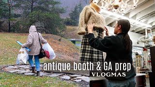 Stocking My Antique Booth & Travel Prep | Vlogmas Day 2