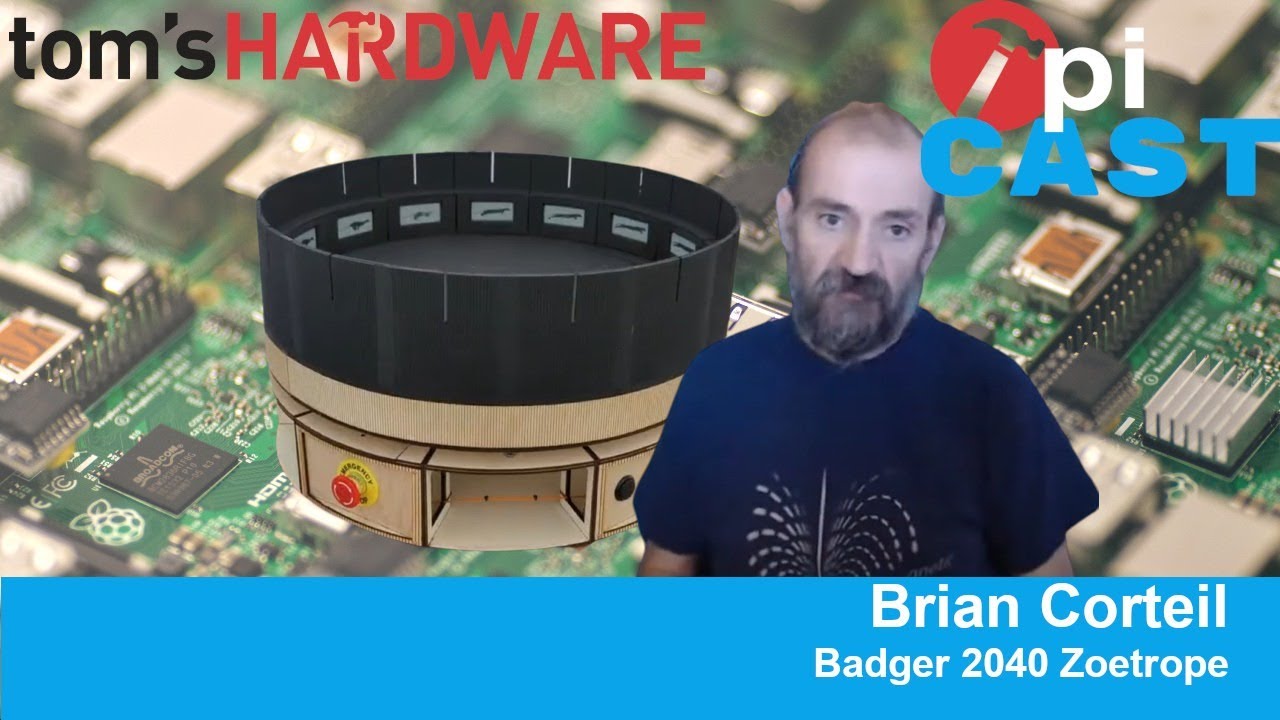 The Pi Cast (6/7): Badger 2040 Powered Zoetrope - YouTube