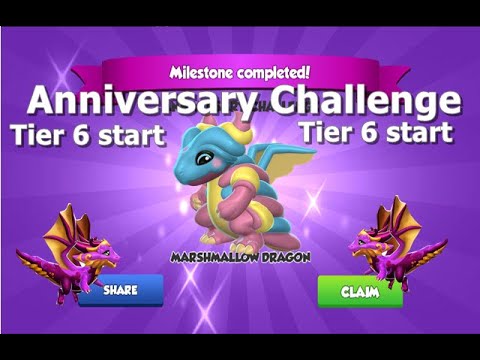 Anniversary Challenge Solo Event-Dragon Mania Legends | Fifth Dragon Tier 6 start | DML