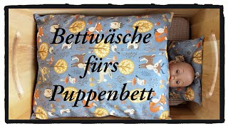 Bettwäsche für das Puppenbett