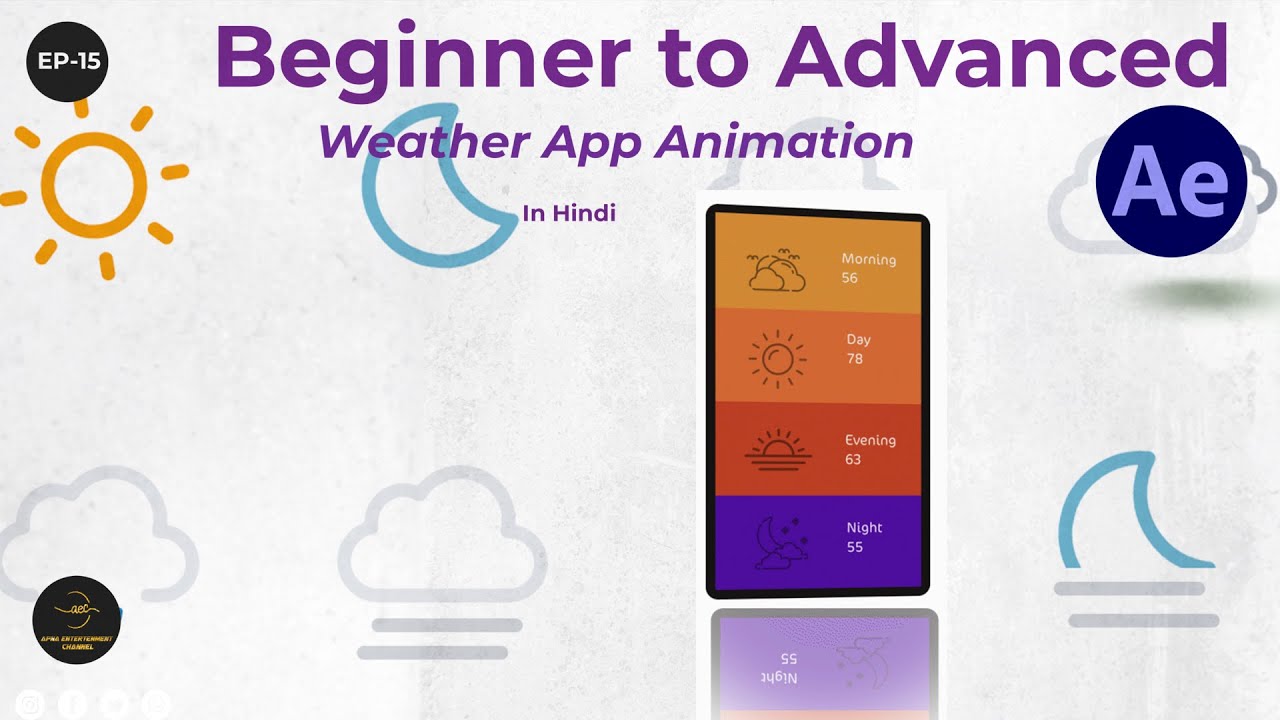 Weather App User Design Animation P1: Motion Graphics| Amazing Weather App Animation| BEST UI Design