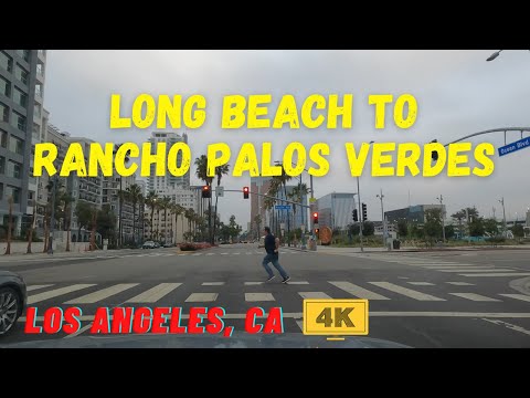 [4K] LONG BEACH to RANCHO PALOS VERDES driving tour - Los Angeles, California, USA - ASMR