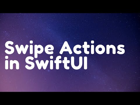 Swipe Actions in SwiftUI