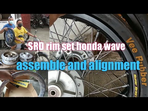 Paano mag assemble at mag alignment ng rim set SDR rim set Honda wave@Erz TV