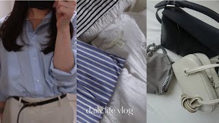 vlog ｜週5で働く社会人の日常3日間🫧｜バッグ紹介👜衣替えとvlog編集する休日,お気に入りリップ