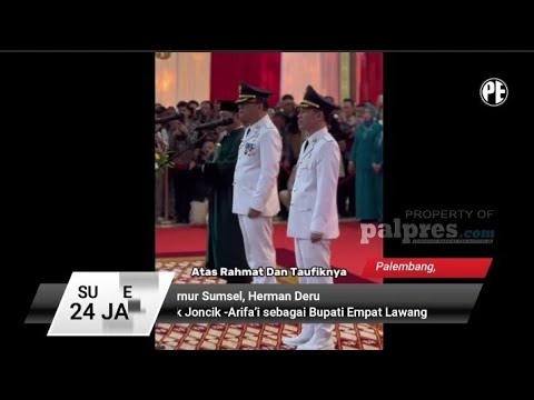 Gubernur Sumsel Lantik Joncik - Arifa`i Sebagai Bupati 