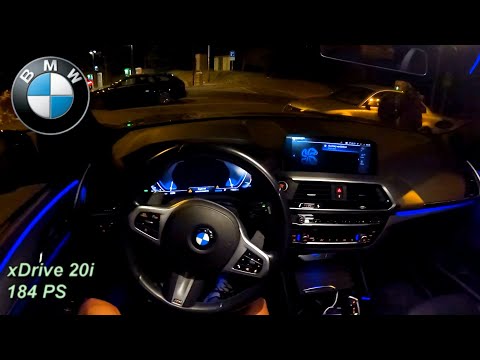2021 BMW X3 xDrive 20i 184 PS TOPSPEED NIGHT POV DRIVE MAINZ (60 FPS)