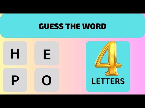 Scrambled Word Games Vol.2 ! Guess the word game ( 4 Letter Words) ! Can you guess the word