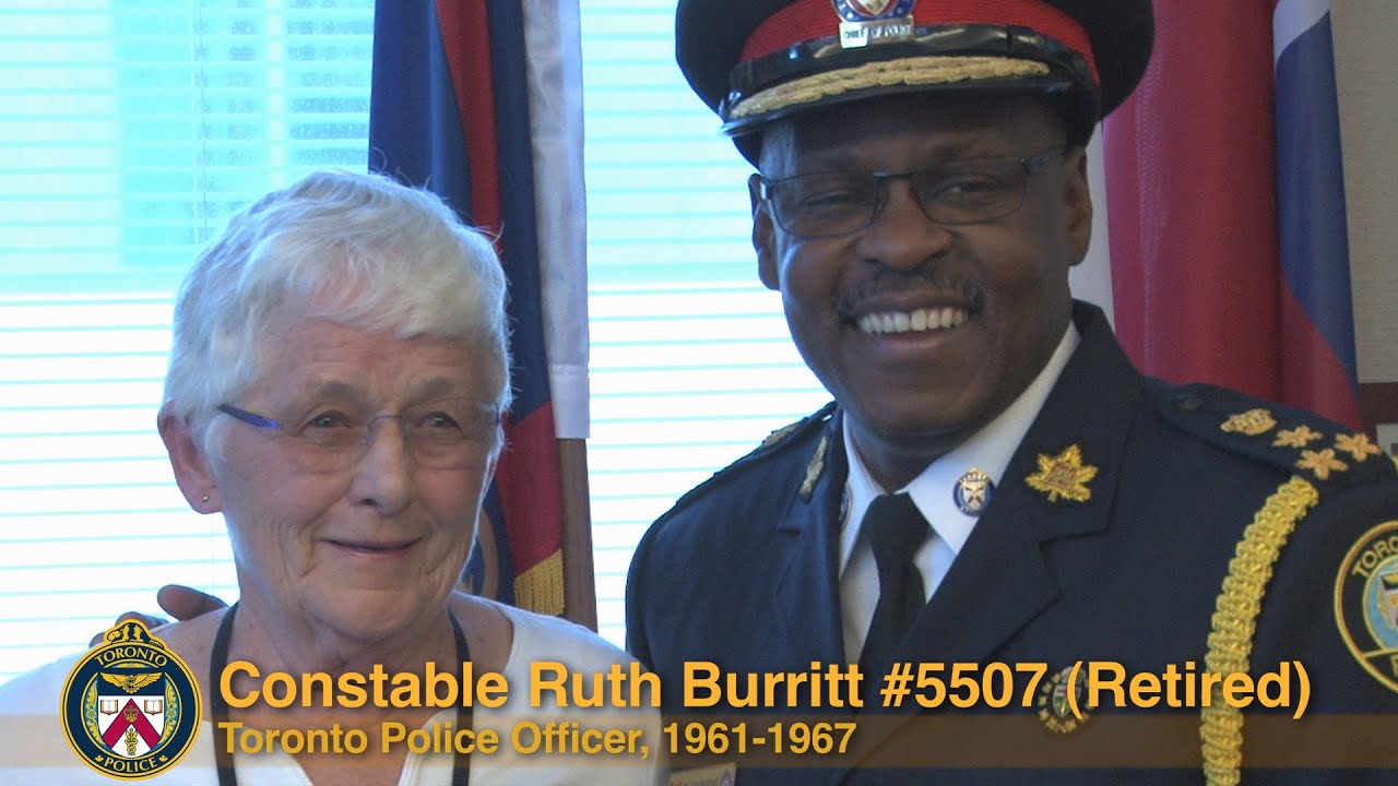 Chief Mark Saunders interviews Constable Ruth Burritt who served in the 1960s
