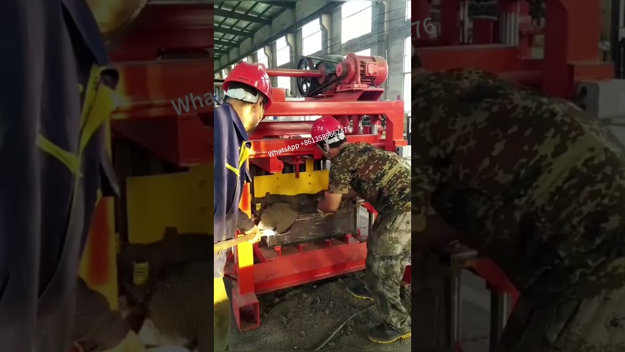 QT4-40 concrete cement hollow block machine fly ash brick making machine #brickmachine