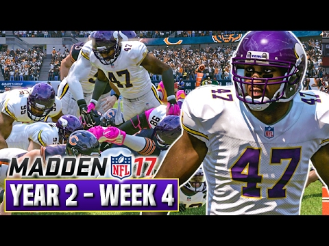 GIANT FUMBLE PILE UP! - Madden 17 Vikings Franchise Mode Year 2 - Week 4 @ Bears | Ep.26
