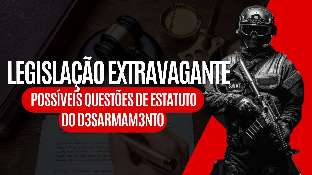TODAS AS POSSÍVEIS QUESTÕES DE ESTATUTO DO DESARMAMENTO | GABARITANDO ESSE CONTEÚDO | PROF MUNIZ