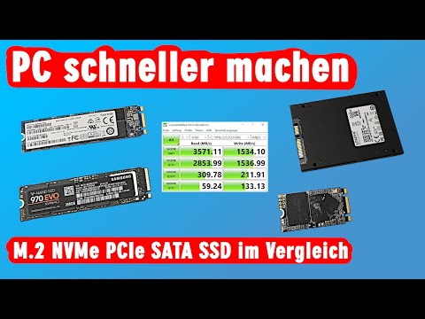 PC schneller machen - SSD Test und Vergleich - Geschwindigkeitsunterschiede bei NVMe SATA M.2 NGFF