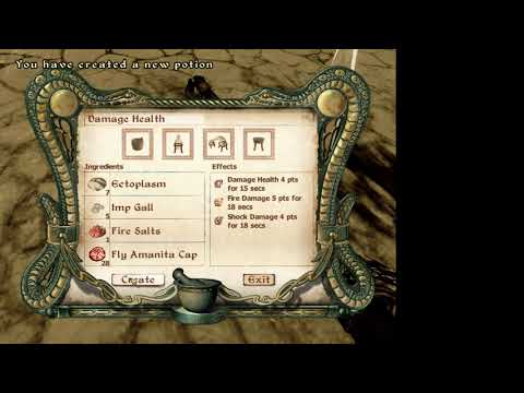 Elder Scrolls 4 Oblivion Alchemy recipes How to Make poisons(can be attached to weapons)