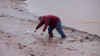 preview picture of video 'Dangerous mud conditions around former Lake Petitcodiac'