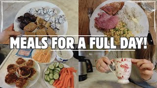 FULL DAY OF FOOD! | WHAT WE ATE FOR BREAKFAST, LUNCH, & DINNER