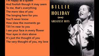 Billie Holiday   The very thought of you  lyrics