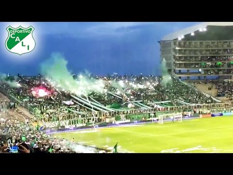 "Salida Bengalas Deportivo Cali 2-1 America | Clasico | 2do tiempo" Barra: Frente Radical Verdiblanco &bull; Club: Deportivo Cali