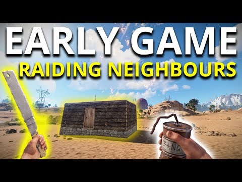RAIDING MY NEIGHBOURS With EVERY EARLY GAME METHOD! - Rust Solo Survival Gameplay