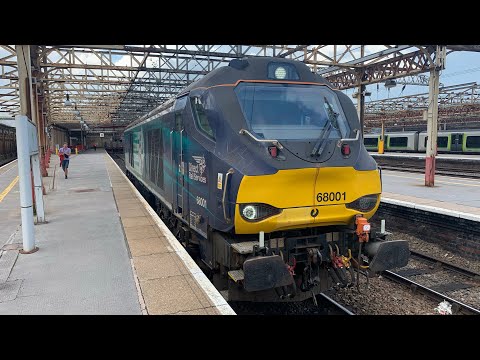 Class 68 68001 Evolution Leaving Crewe