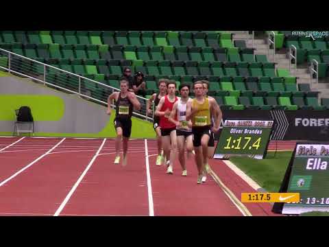 Oliver Brandes(lane 4), Track and Field, 2022 Nike Outdoor Nationals, Heat 5 Emerging Elite Division