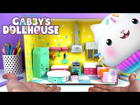 Crafting a Mini Cakey's Kitchen! | GABBY'S DOLLHOUSE - YouTube