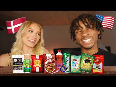 American tries DANISH SNACKS for the First Time!