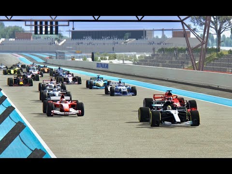 Ferrari F1 2018 vs All F1 2004 Cars - Paul Ricard