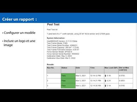 Bancs de test en force - Série F IntelliMESUR®