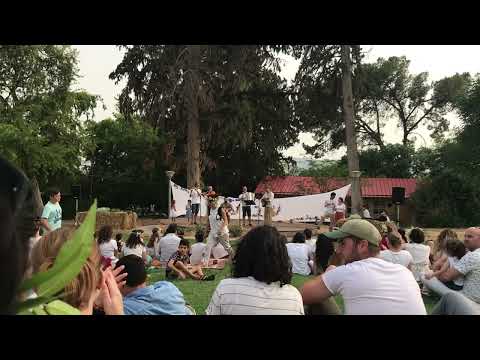 Hukok, Israel: Kibbutz community celebration with traditional music