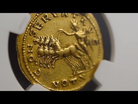 Moneta, Tacitus, Aureus, 275-276, Rome, gradacja, NGC, XF, EF(40-45), Złoto