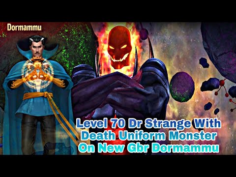 Level 70 Dr Strange With Death Uniform Monster On New Gbr Dormammu - Marvel Future Fight