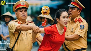 A FAKE POTENT TRAFFIC POLICE OFFICER SLAPS A SENIOR FEMALE POLICE OFFICER AND THE END