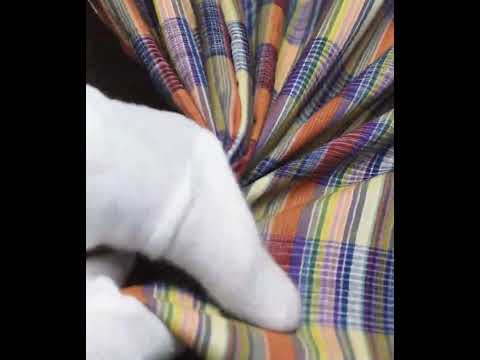 Multicolor Check Tie-Dye 80 GSM Pure Cotton Fabric — video