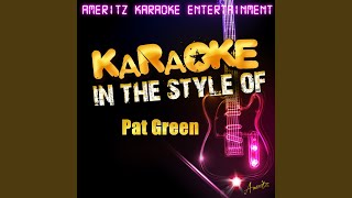 Don't Break My Heart Again (In the Style of Pat Green) (Karaoke Version)