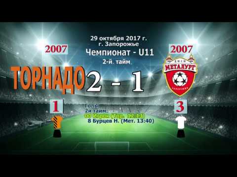 2й тайм. Торнадо - Металлург 07(3). 29.10.2017