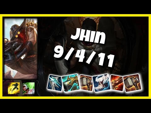 Jhin 10.25 Gameplay Challenger Replay Bot Lane - S11 (9/4/11) - NA