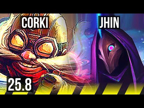 CORKI & Alistar vs JHIN & Gragas (ADC) | Legendary | KR Challenger | 25.8