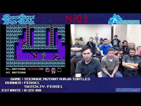 teenage mutant ninja turtles nes speed run