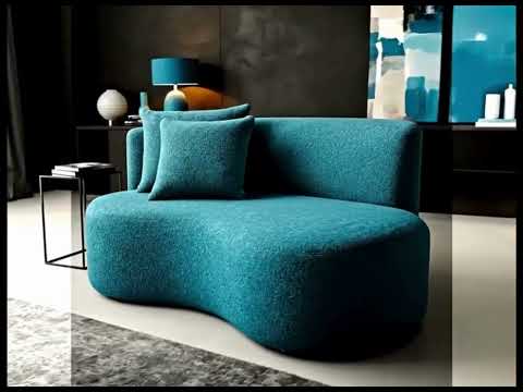 Sofá Orgânico Gaia Azul Turquesa - Montanari's Decor