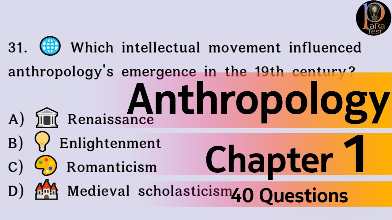 Anthropology Chapter 1 Questions