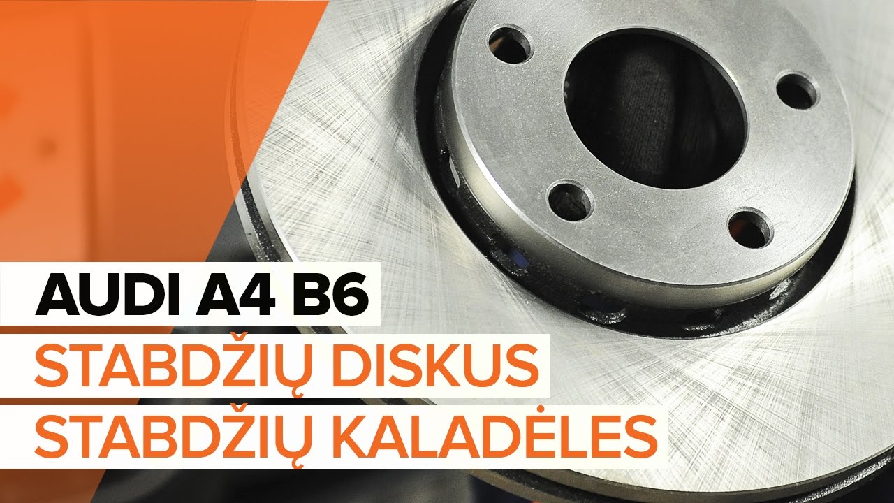 Kaip pakeisti Audi A4 B6 stabdžių diskų: priekis - keitimo instrukcija