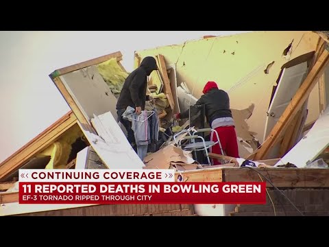 Tornado damage in Bowling Green Kentucky