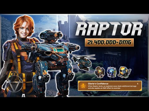 [WR] 🔥 RAPTOR w/ Gloria Pilot Does 21,400,000 Damage – Mk3 Gameplay | War Robots